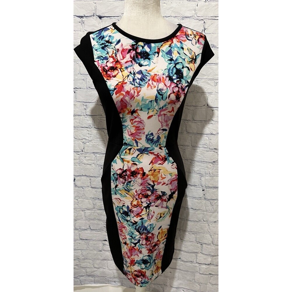 Nicole by Nicole Miller Women Multicolored Floral Sleeveless Casual Dress XS